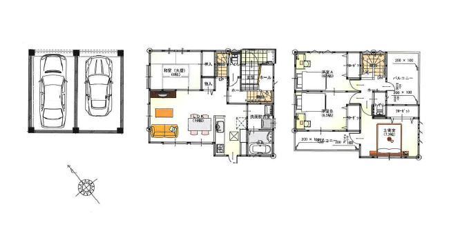 Floor plan. 43,900,000 yen, 4LDK, Land area 106.98 sq m , Building area 137.81 sq m