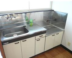 Kitchen. Two-burner gas stove can be installed type