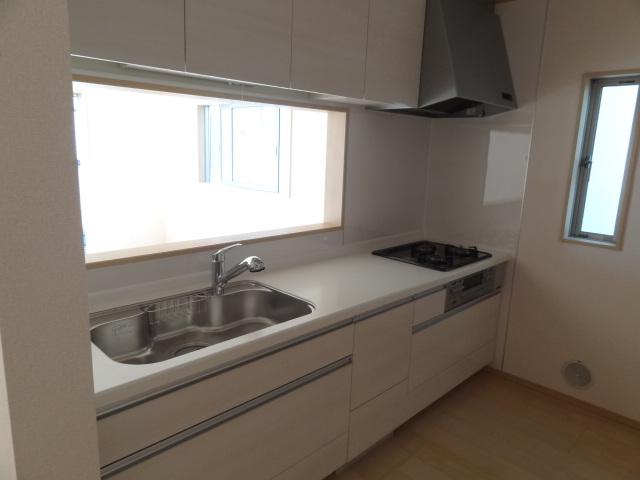 Kitchen. Open-minded counter kitchen conversation of family bouncy Indoor (September 2013) Shooting