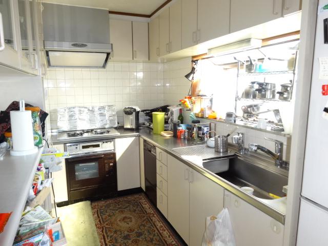 Kitchen. Easy-to-use L-shaped kitchen: dishwasher dryer and with microwave oven (11 May 2013) Shooting