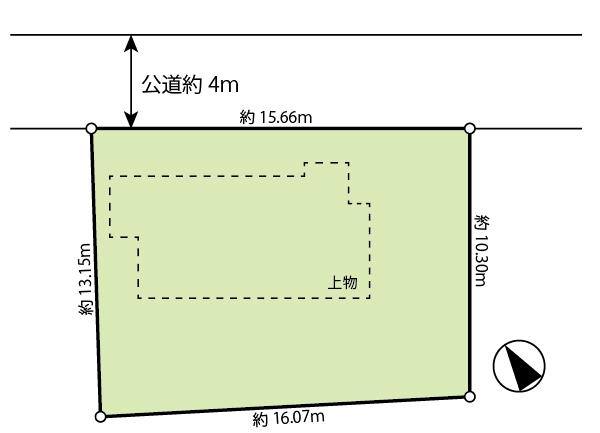 Compartment figure. Land price 12.9 million yen, Vertical easy shaping areas of land area 178.51 sq m plan