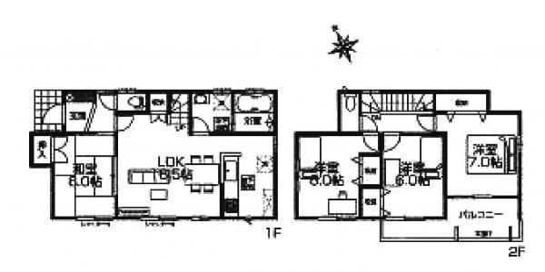 Floor plan. 36,200,000 yen, 4LDK, Land area 125.12 sq m , Building area 97.29 sq m