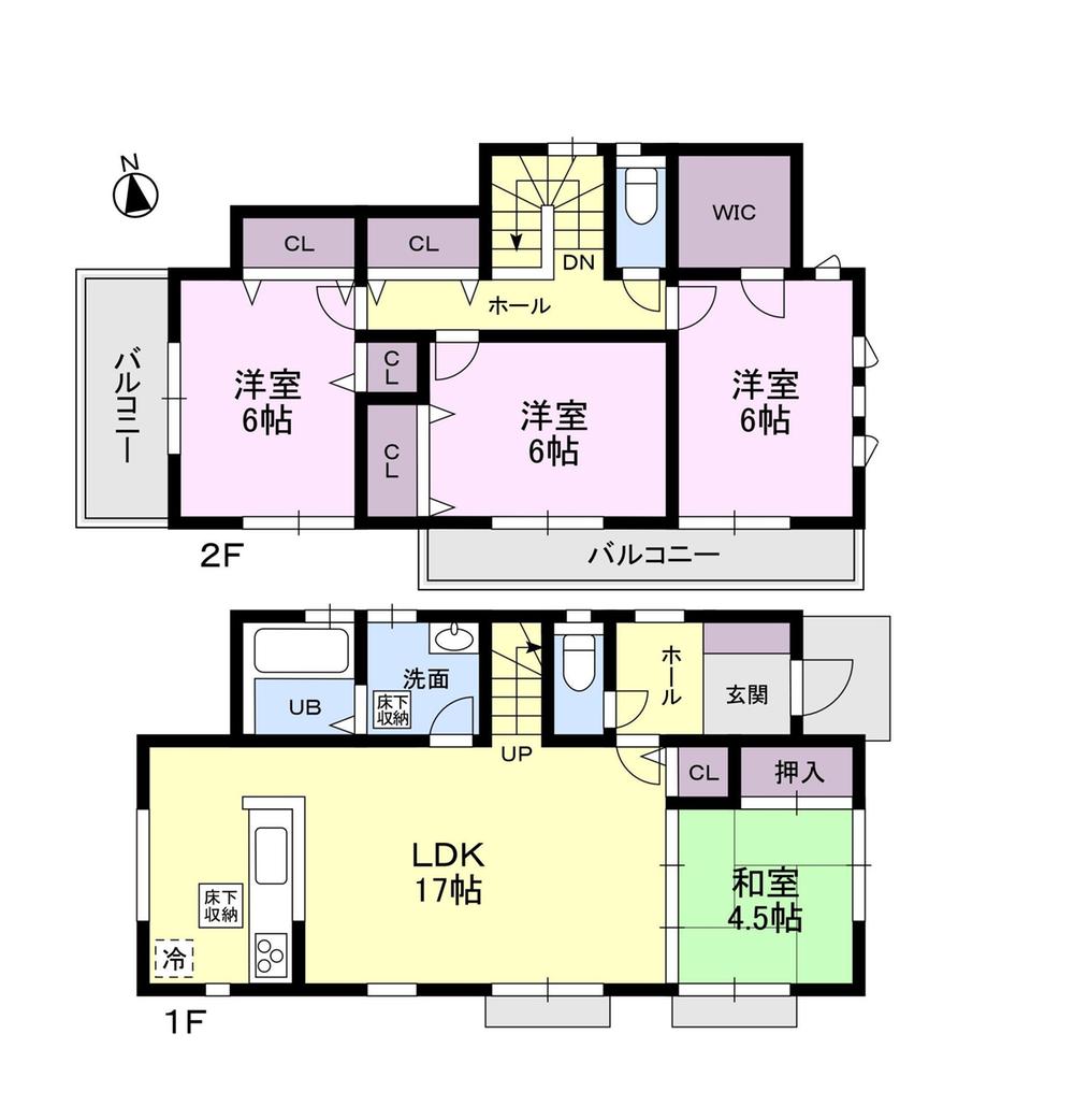 Floor plan. 27,800,000 yen, 4LDK, Land area 152.23 sq m , Building area 98.01 sq m