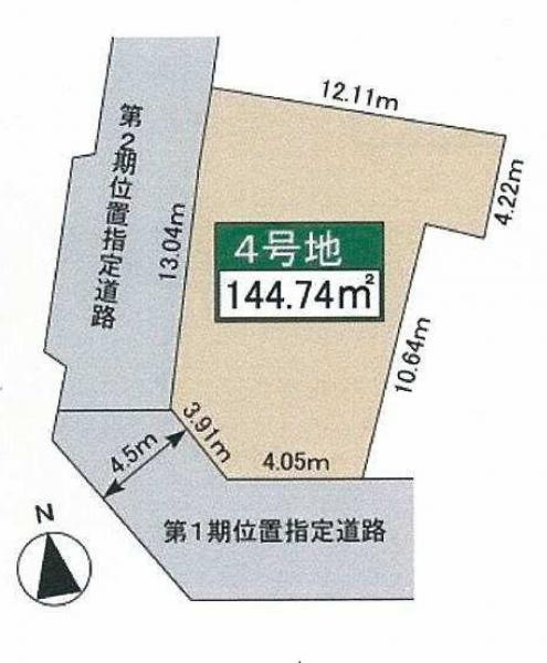 Compartment figure. Land price 12.3 million yen, Land area 144.74 sq m