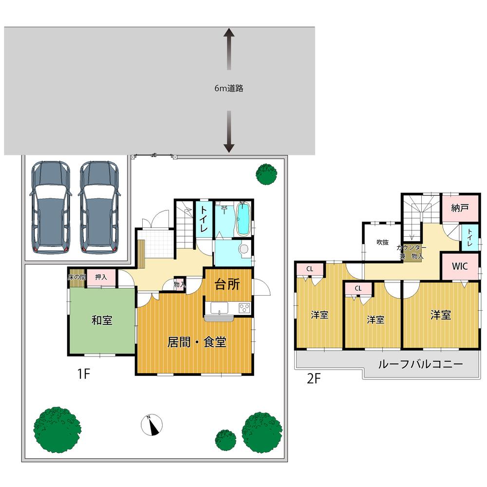Floor plan. 23.8 million yen, 4LDK + 2S (storeroom), Land area 175.84 sq m , Building area 125.54 sq m "Sekisui House" building. Built 13 years