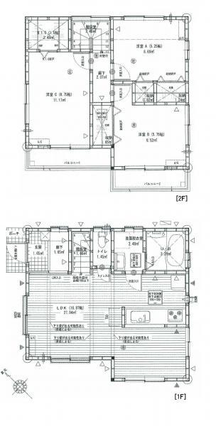 Floor plan. 19,800,000 yen, 3LDK, Land area 80.9 sq m , Building area 80.32 sq m
