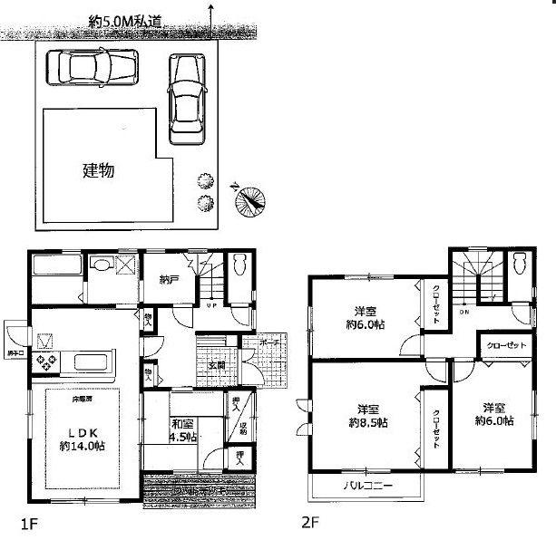 Floor plan. 23.8 million yen, 4LDK+S, Land area 176.56 sq m , Building area 104.33 sq m floor plan