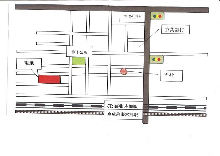 Local guide map. Makuhari-Hongō Station 5-minute walk
