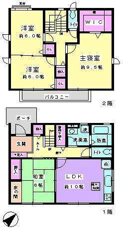 Floor plan. 19,800,000 yen, 4LDK + S (storeroom), Land area 165.98 sq m , Building area 104.43 sq m