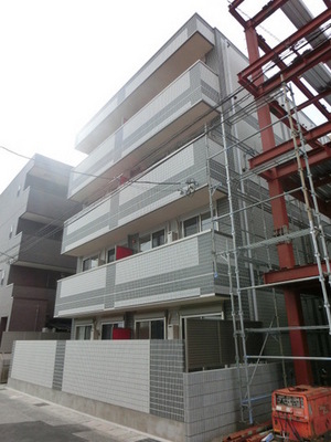 Building appearance. East-facing balcony