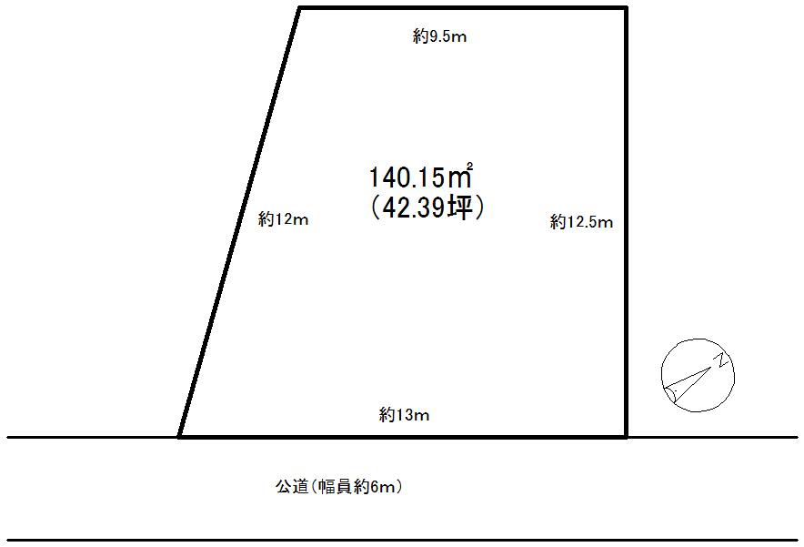 Compartment figure. Land price 17.5 million yen, Land area 140.15 sq m