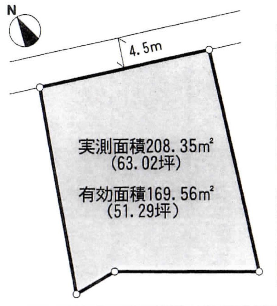 Compartment figure. Land price 17.8 million yen, It is being sold in the land area 208.35 sq m room there site 63.02 square meters