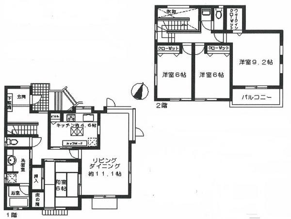 Floor plan. 19,800,000 yen, 4LDK, Land area 158.67 sq m , Building area 111.93 sq m