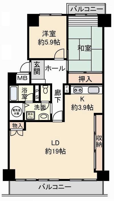 Floor plan. 2LDK, Price 15.9 million yen, Occupied area 82.46 sq m , The balcony area 10.5 sq m originally wall of the property was 4LDK to two pulled by 2LDK. Very luxury is because the window is three in the living room is about 23 Pledge. It is also easy to reform to 3LDK in the part of the living room.