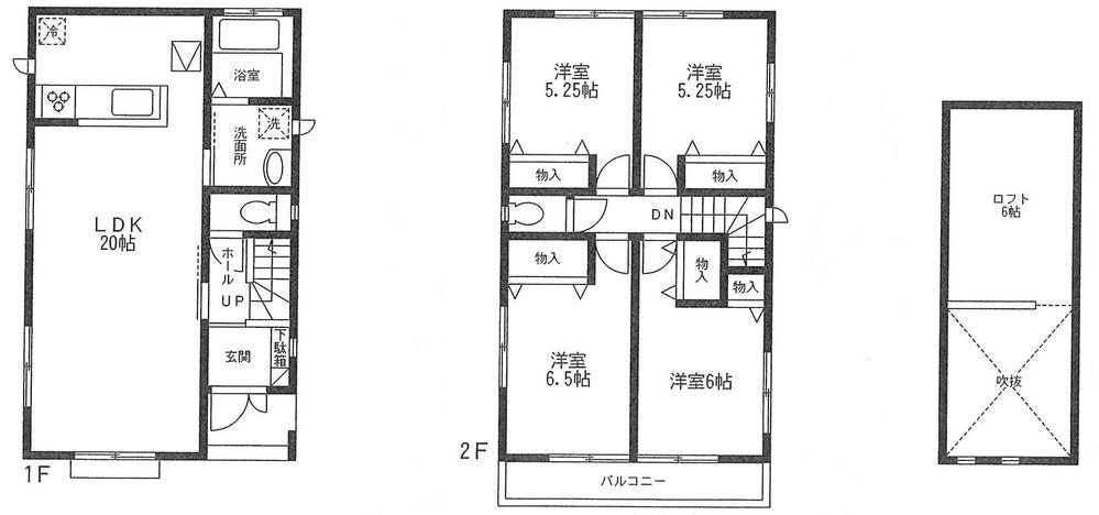 Floor plan. 39,800,000 yen, 4LDK, Land area 100 sq m , Building area 96.88 sq m