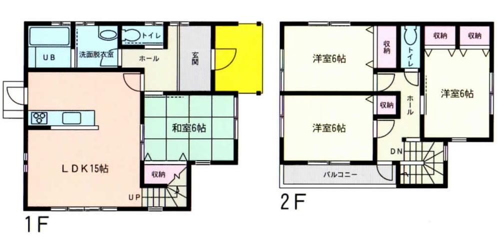 Floor plan. 28.8 million yen, 4LDK, Land area 215.39 sq m , Building area 98.53 sq m 4LDK
