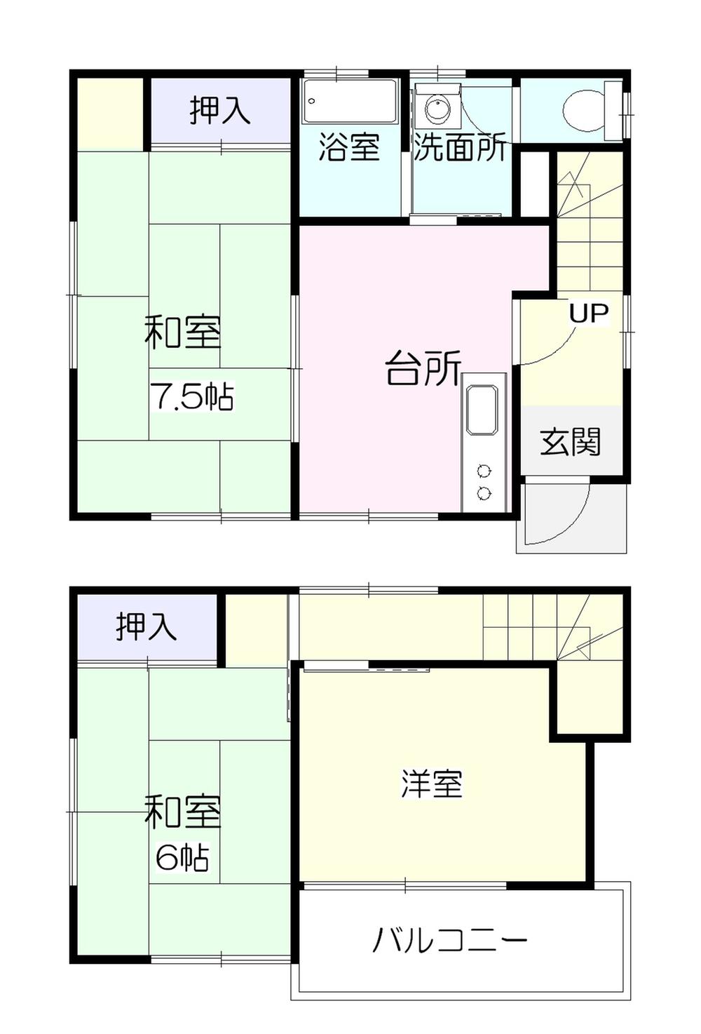 Floor plan. 6.8 million yen, 3DK, Land area 72.5 sq m , Building area 63 sq m currently empty room preview is possible at any time.