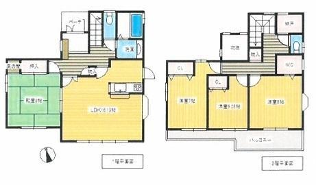 Floor plan. 23.8 million yen, 4LDK+S, Land area 175.84 sq m , Building area 125.54 sq m