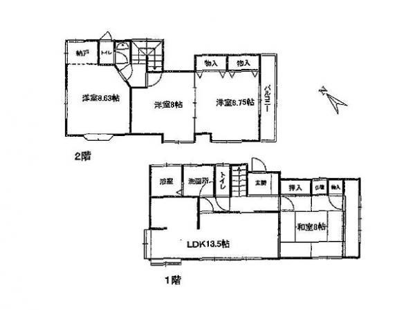 Floor plan. 11.5 million yen, 4LDK+S, Land area 112.72 sq m , Building area 113.62 sq m