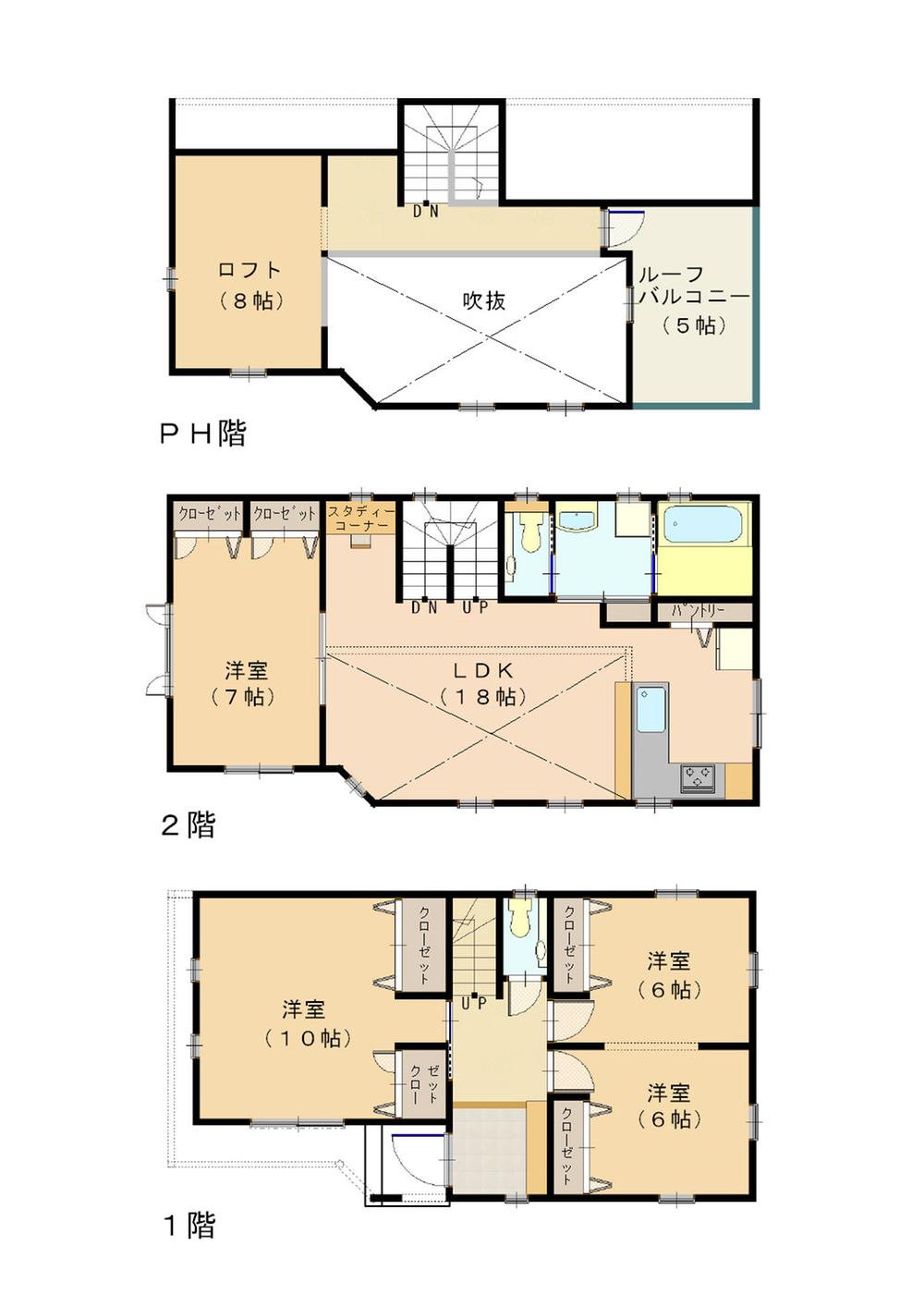 Floor plan. 38,800,000 yen, 4LDK, Land area 99.91 sq m , Building area 92.26 sq m