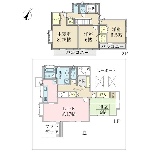 Floor plan. 19,800,000 yen, 4LDK, Land area 175.08 sq m , Building area 114.58 sq m