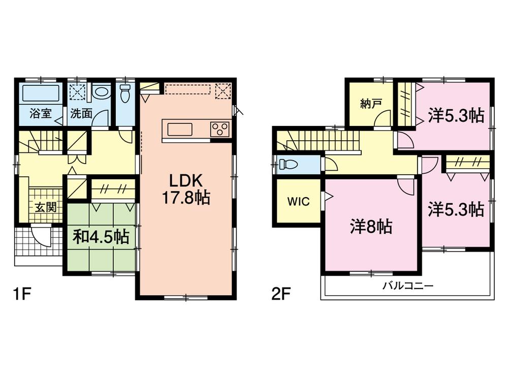 Floor plan. Price 35,800,000 yen, 4LDK+S, Land area 115.01 sq m , Building area 108.47 sq m