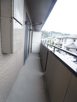 Balcony. The south side of the balcony that span into two chambers.