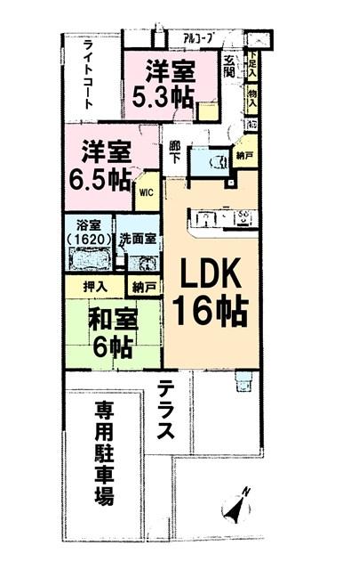 Floor plan. 3LDK, Price 17.8 million yen, Footprint 80 sq m