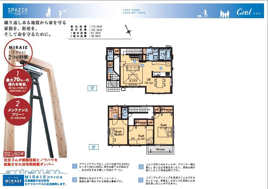 Floor plan. 33,400,000 yen, 3LDK, Land area 112.04 sq m , Building area 101.02 sq m 3 Building Floor plan