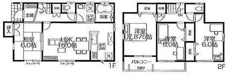 Floor plan. 35,800,000 yen, 4LDK, Land area 125.11 sq m , Building area 97.91 sq m floor plan