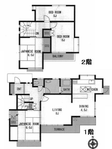 Floor plan. 16.5 million yen, 4LDK, Land area 152.18 sq m , There is a building area of ​​93.98 sq m back door.