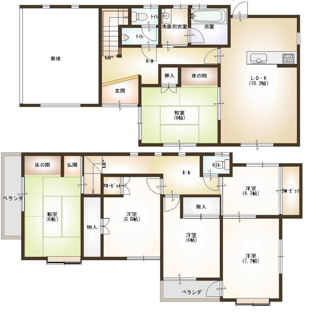 Floor plan. 29,800,000 yen, 6LDK, Land area 154.27 sq m , Building area 159.5 sq m