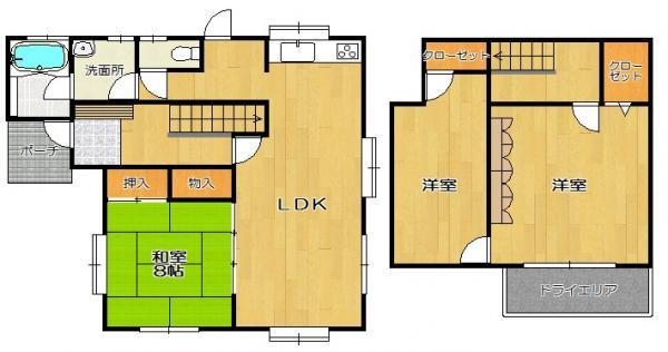 Floor plan. 22,800,000 yen, 3LDK, Land area 145.58 sq m , Building area 110.97 sq m