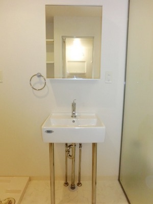 Washroom. Convenient independent vanity