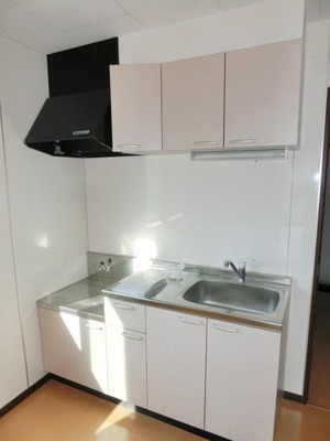 Kitchen. 2-neck is a gas stove can be installed. 
