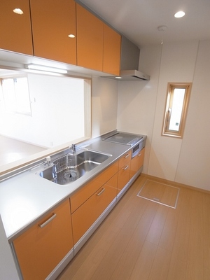 Kitchen. It is going to be fun to stand in the kitchen in a bright color.