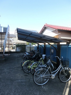 Other common areas. Happy Covered bicycle parking