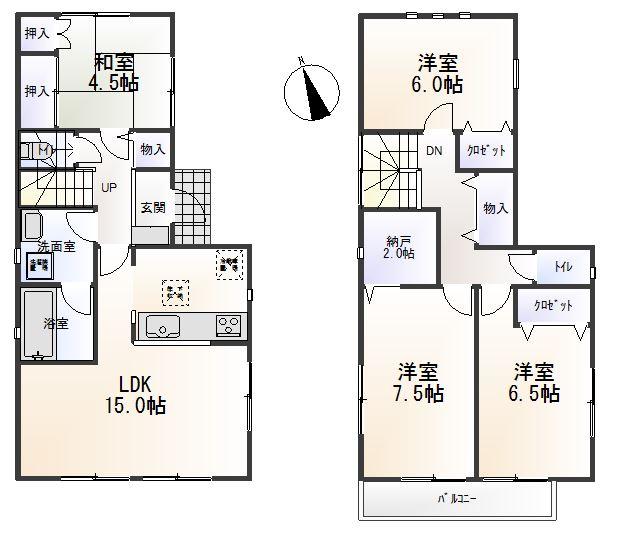 Floor plan. (6), Price 21.9 million yen, 4LDK+S, Land area 119.12 sq m , Building area 96.79 sq m