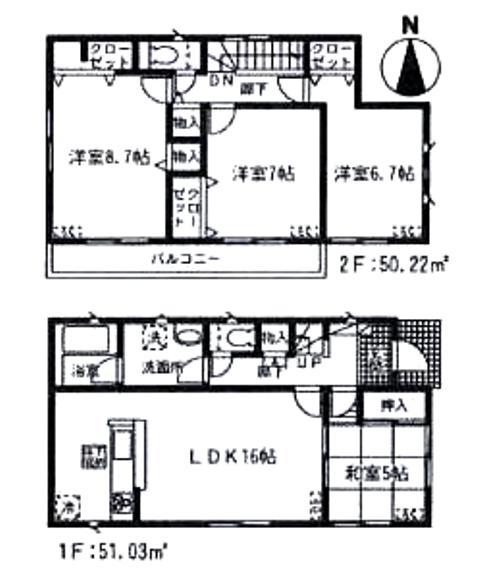 Floor plan. 23.8 million yen, 4LDK, Land area 144.14 sq m , Building area 101.25 sq m