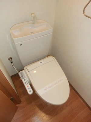 Toilet. Toilet with warm water washing toilet seat