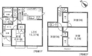 Floor plan. 42,800,000 yen, 4LDK, Land area 103.04 sq m , Building area 94.81 sq m