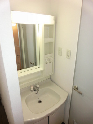 Washroom. Happy independence washbasin