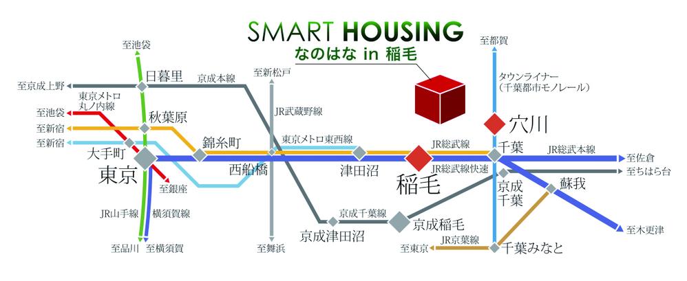 route map. 35 minutes until the "Tokyo" station, "Otemachi" station up to 36 minutes