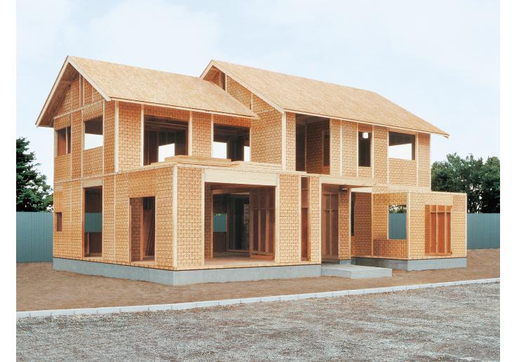 Construction ・ Construction method ・ specification. (1) high-precision manufactured to the original seismic thorough quality control, Integrating the floors and walls in wood-based panels of high-strength. The entire building in the robust hexahedral receiving an external force of earthquakes and typhoons in the entire surface, Relieve the impact from the foundation to the ground. Also, In a real large shaking table experiment Hanshin ・ It has proved an excellent earthquake resistance withstand Awaji Earthquake.