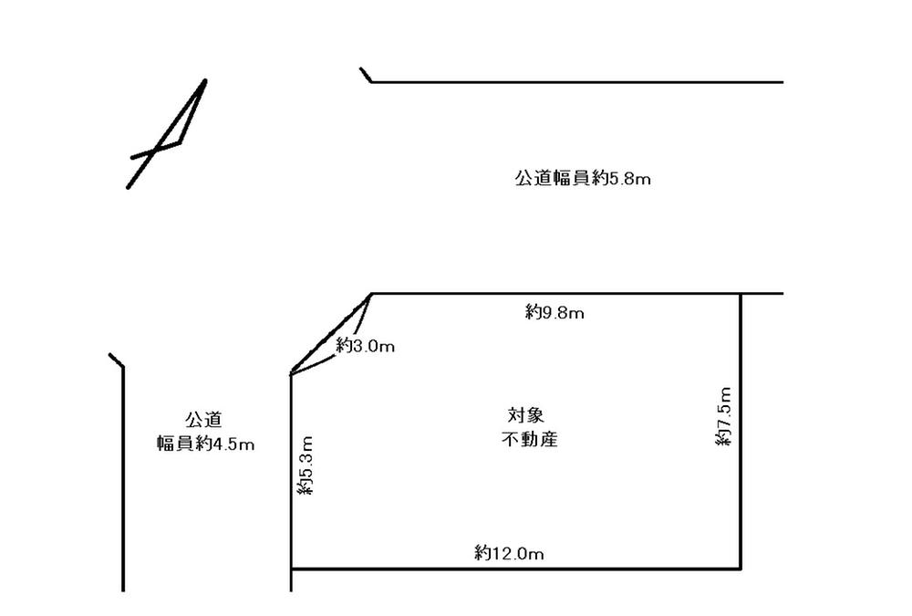 Compartment figure. Land price 9.8 million yen, Land area 88.26 sq m southwest ・ Northwest corner lot! 