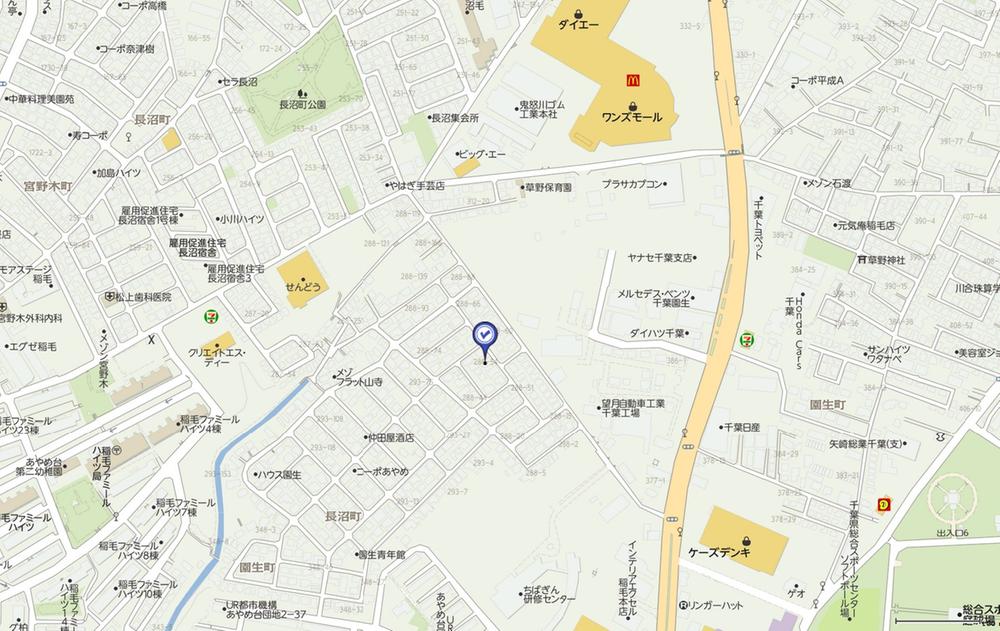 Local guide map. Please your visit to guide the Chiba Inage-ku, Naganuma-cho, 288-54!