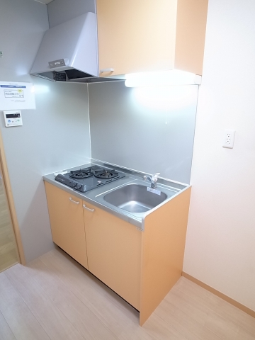 Kitchen. With a two-burner stove Gasukitchin