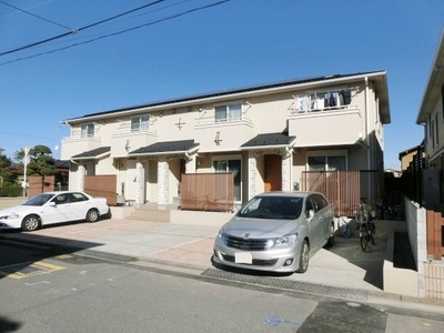 Building appearance. Sunny apartment. 