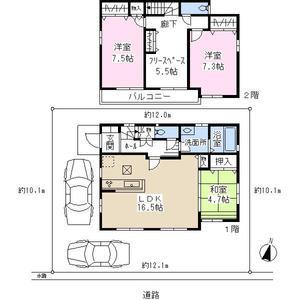 Floor plan. 28,900,000 yen, 3LDK + S (storeroom), Land area 122.8 sq m , Building area 98.8 sq m
