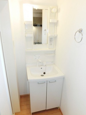 Washroom. Convenient independent vanity
